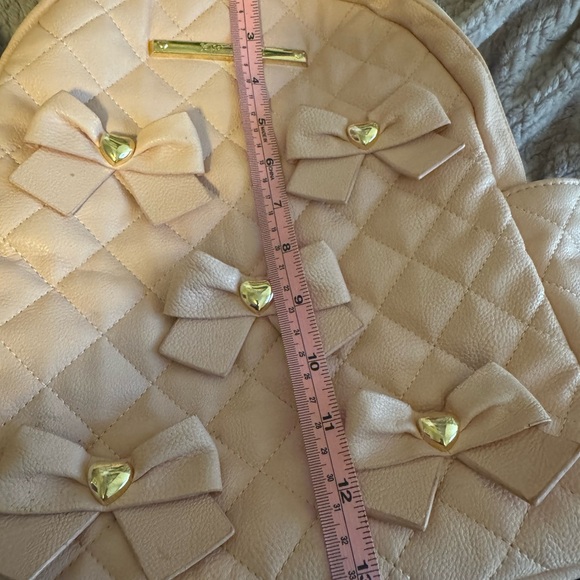 Betsey Johnson Quilted Backpack with Bows - Picture 5 of 8
